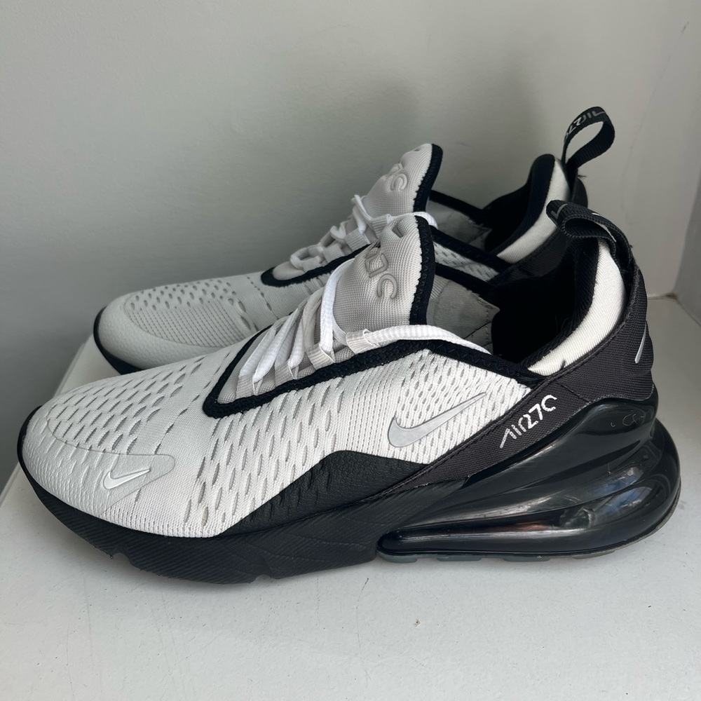 Nike Air Max 270 White and Black Athletic Shoes